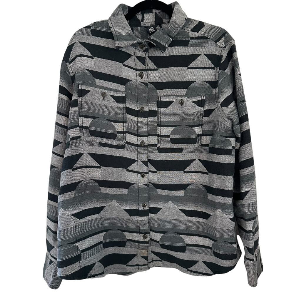 Mountain Hardwear Women's Flannel Button‎ Up Shirt Large Heavy Cotton Outdoors